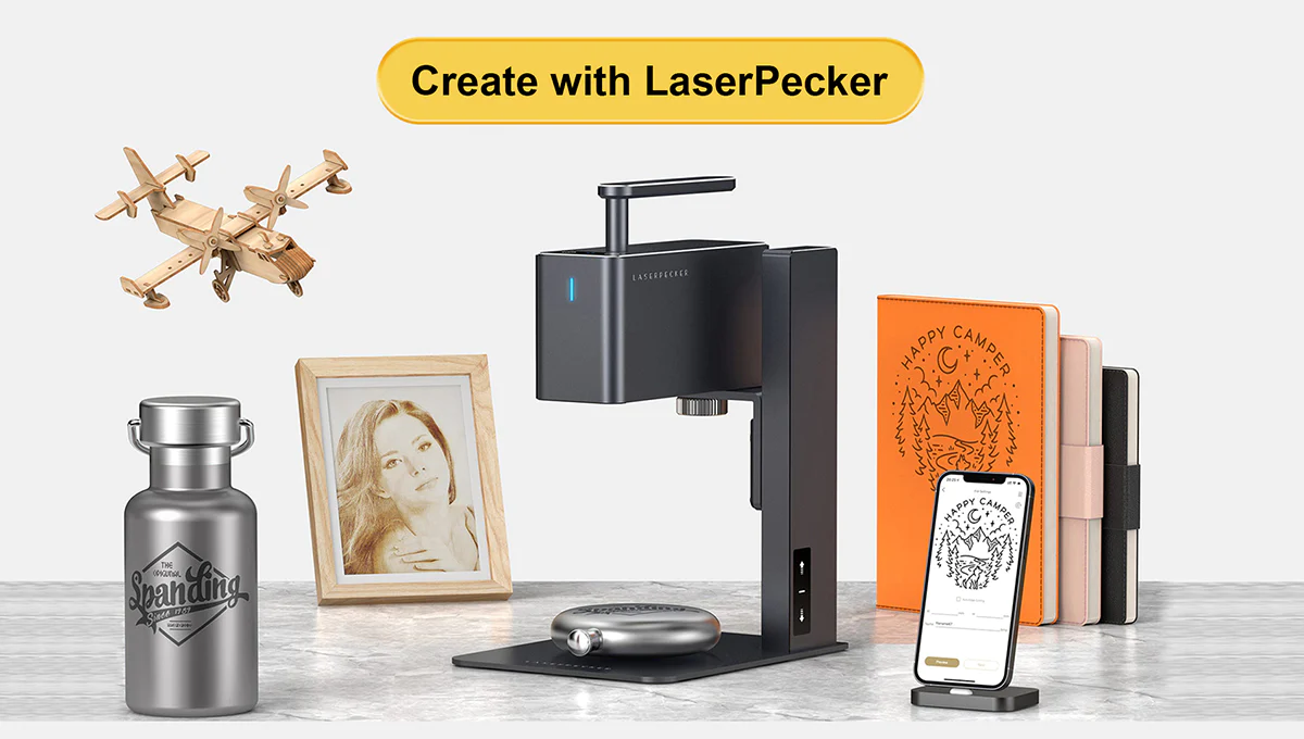 LaserPecker 2 Pro Smart Laser Engraver with 3rd Axis