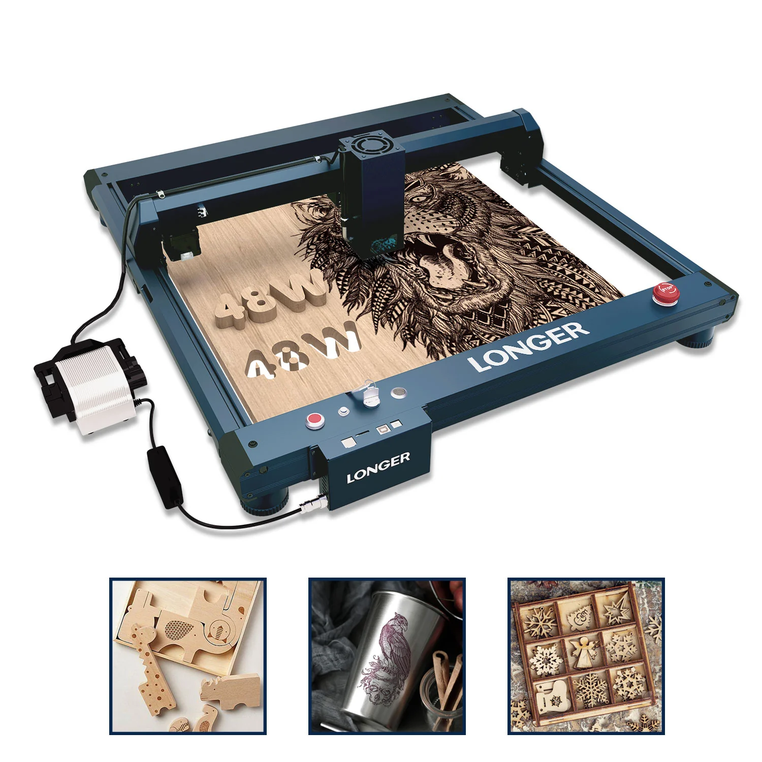 TTS-55 40W Laser Engraver Machine Laser Cutter Laser Cutting Engraving Tool  for Wood Metal Aluminum Glass Leather 