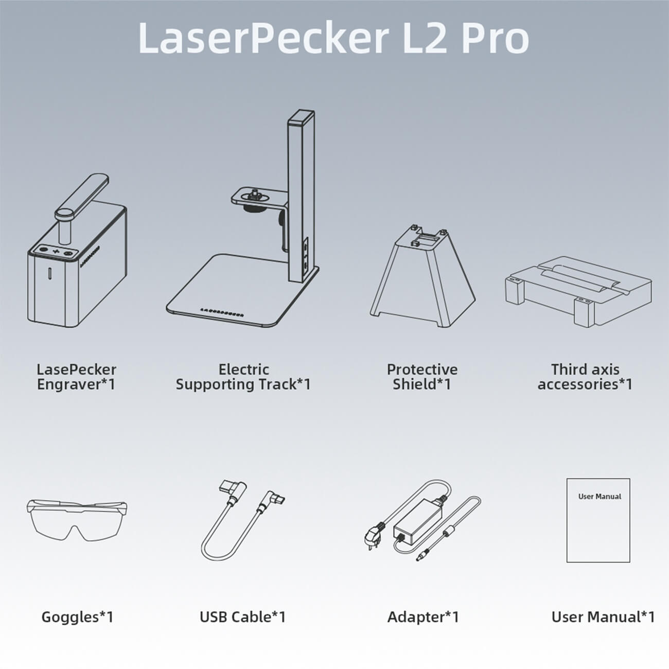 LaserPecker L2 Laser Engraver Machine 60W DIY Engraving Cutter w