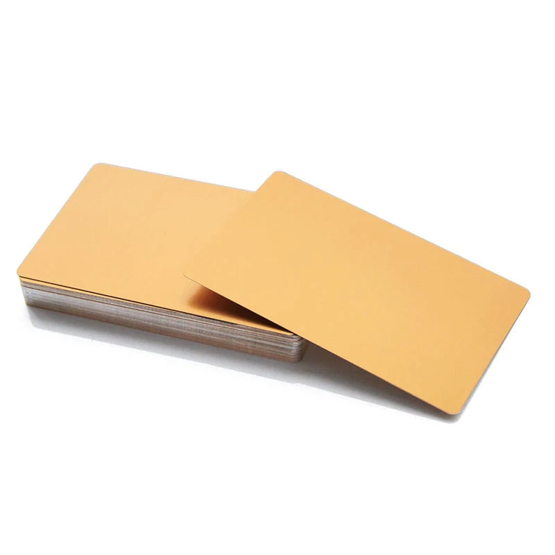100 PCS ALUMINUM Alloy Office Engraving Blank Business Card £16.28