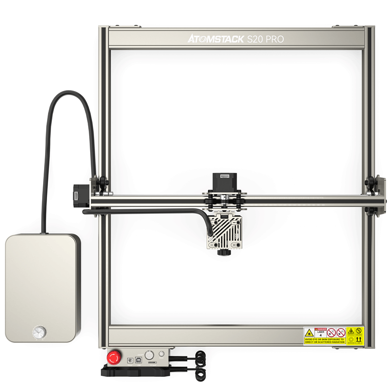 Atomstack A20 Pro Laser Engraver 130W, 20W Optical Power Laser Cutter with F30 Pro Air Assist Kit and Terminal Control Panel, Support Self-developed