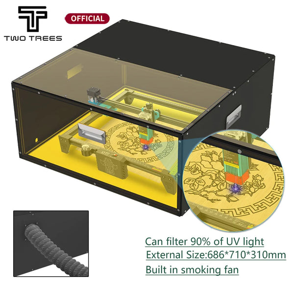 Two Trees PVC Enclosure Dust-proof Protective Box with Suction Fan